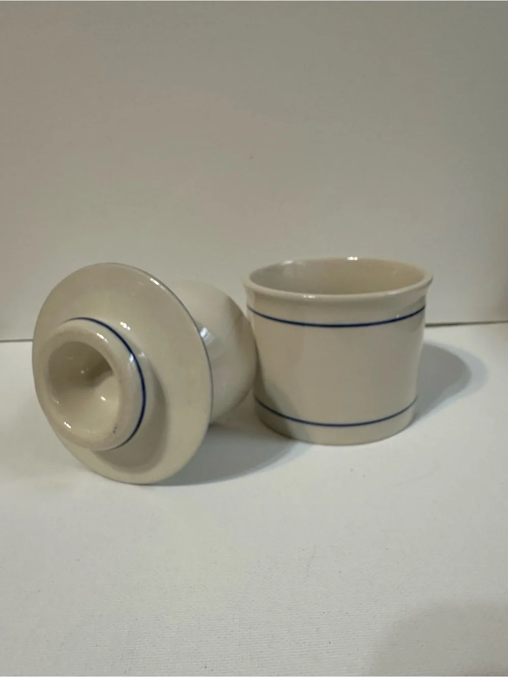 Vintage Blue and White Butter Bell Keeper